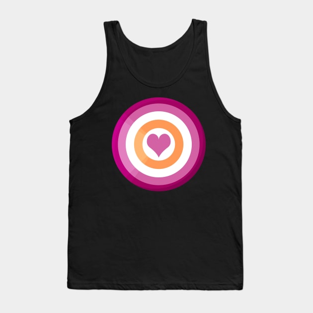 Pride Shield - Lesbian Flag Tank Top by talenlee